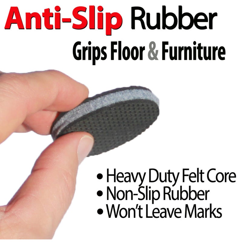 SlipToGrip 8 Pack Furniture Grippers by iPrimio - Furniture Non-Slip Pads 2" Round with 3/8" Heavy Duty Felt Core. No Adhesive. No Nails. Won't Harm Floors. - Image 2